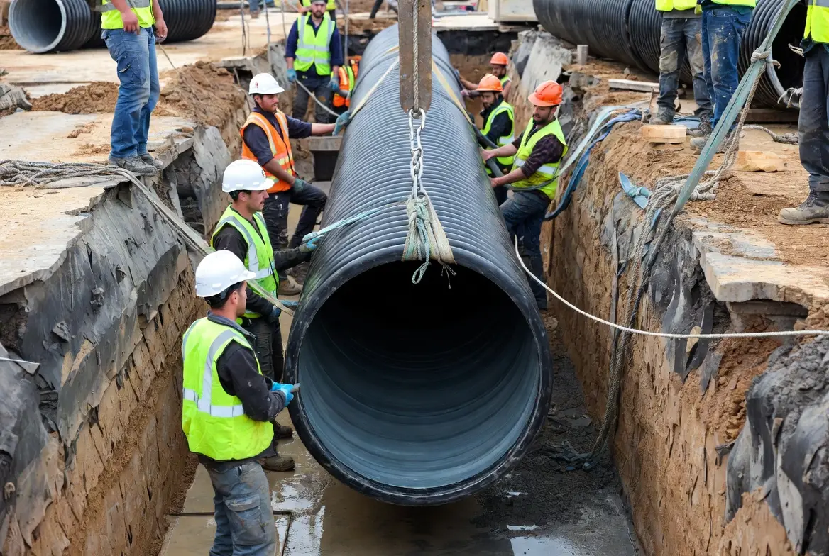 Kentsel altyapı için HDPE koruge boru uygulaması