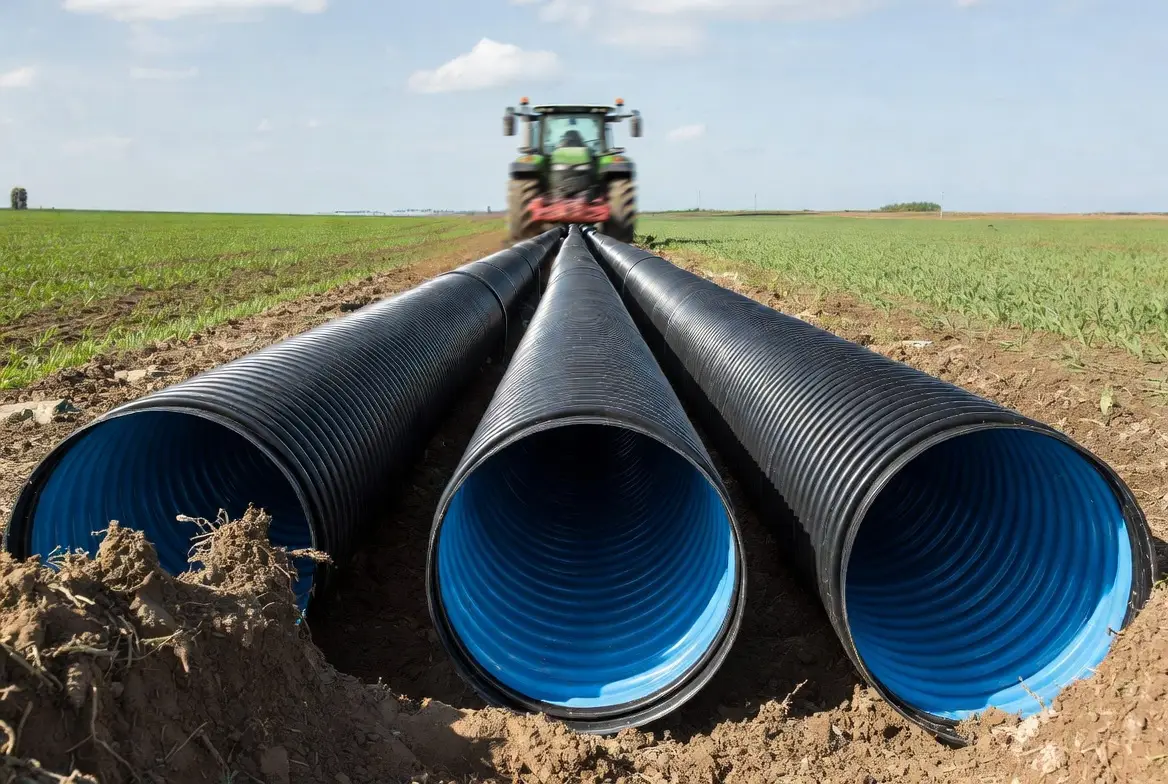 Tarım ve sulama için HDPE koruge boru uygulaması