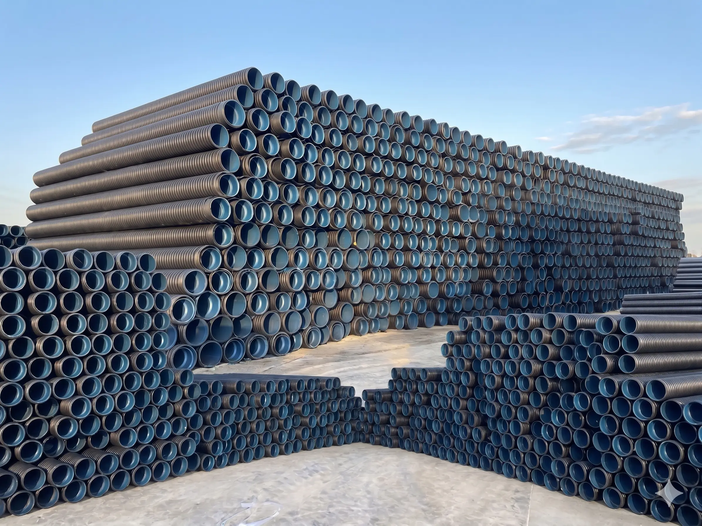 100 mm çapında HDPE koruge boru